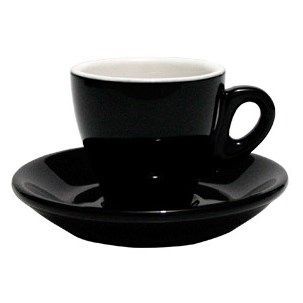 Belly Espresso Cup & Saucer 90ml Black 